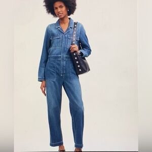 Madewell coveralls denim utility sz medium Women's Blue style NS183